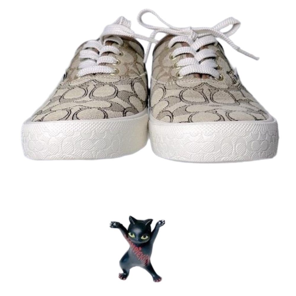 COACH CitySole Skateboarding Signature Logo Shoes Women's Sneakers Khaki Size 7 - Picture 7 of 11